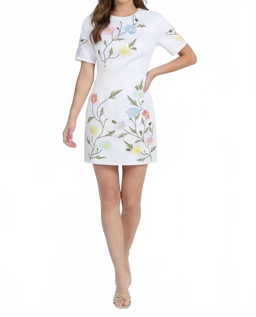 NEW FANM MON joe mini dress in white